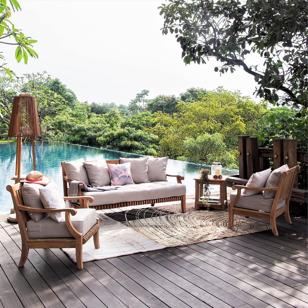 Ensemble de conversation Cambridge Casual Chara 4 pièces en teck pour patio