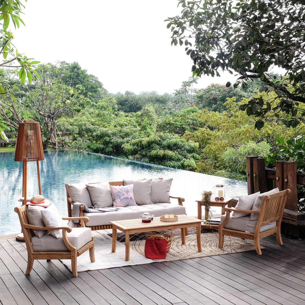 Ensemble de conversation Cambridge Casual Chara 5 pièces en teck pour patio