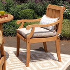 Ensemble de salle à manger de patio Cambridge Casual Chara 5 pièces en teck avec coussin