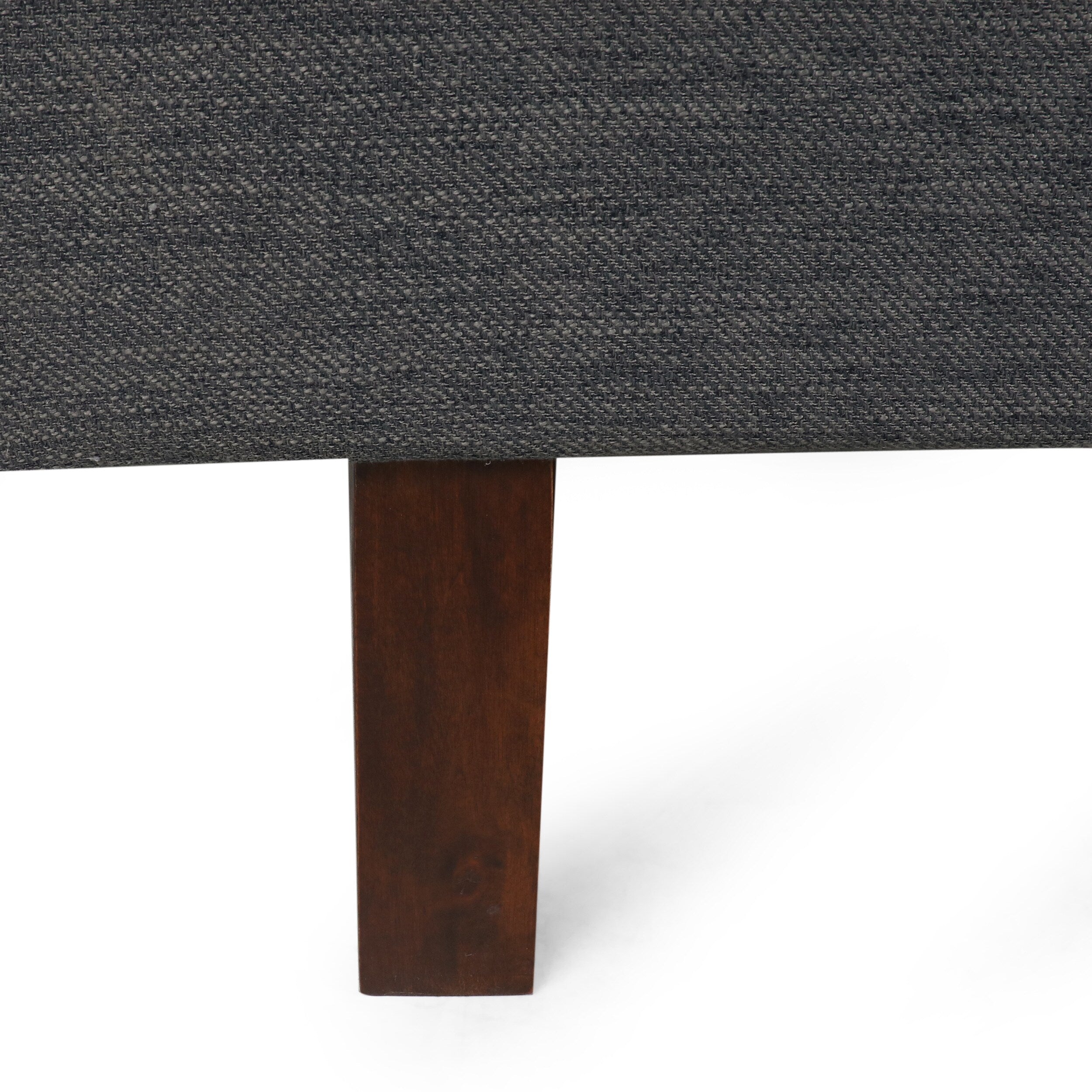 Canapé 3 places capitonné à boutons, couleur charbon, 73,5 cm, avec pieds en bois et coussins pour le salon