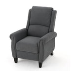 Fauteuil inclinable à dossier relevable en tissu anthracite (entretien facile)