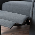 Fauteuil inclinable à dossier relevable en tissu anthracite (entretien facile)