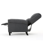 Fauteuil inclinable à dossier relevable en tissu anthracite (entretien facile)