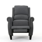 Fauteuil inclinable à dossier relevable en tissu anthracite (entretien facile)