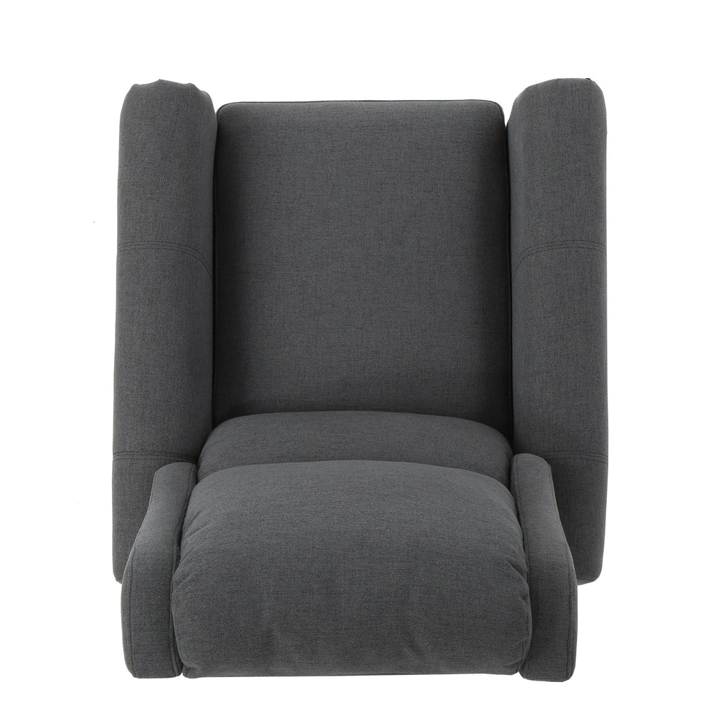 Fauteuil inclinable à dossier relevable en tissu anthracite (entretien facile)