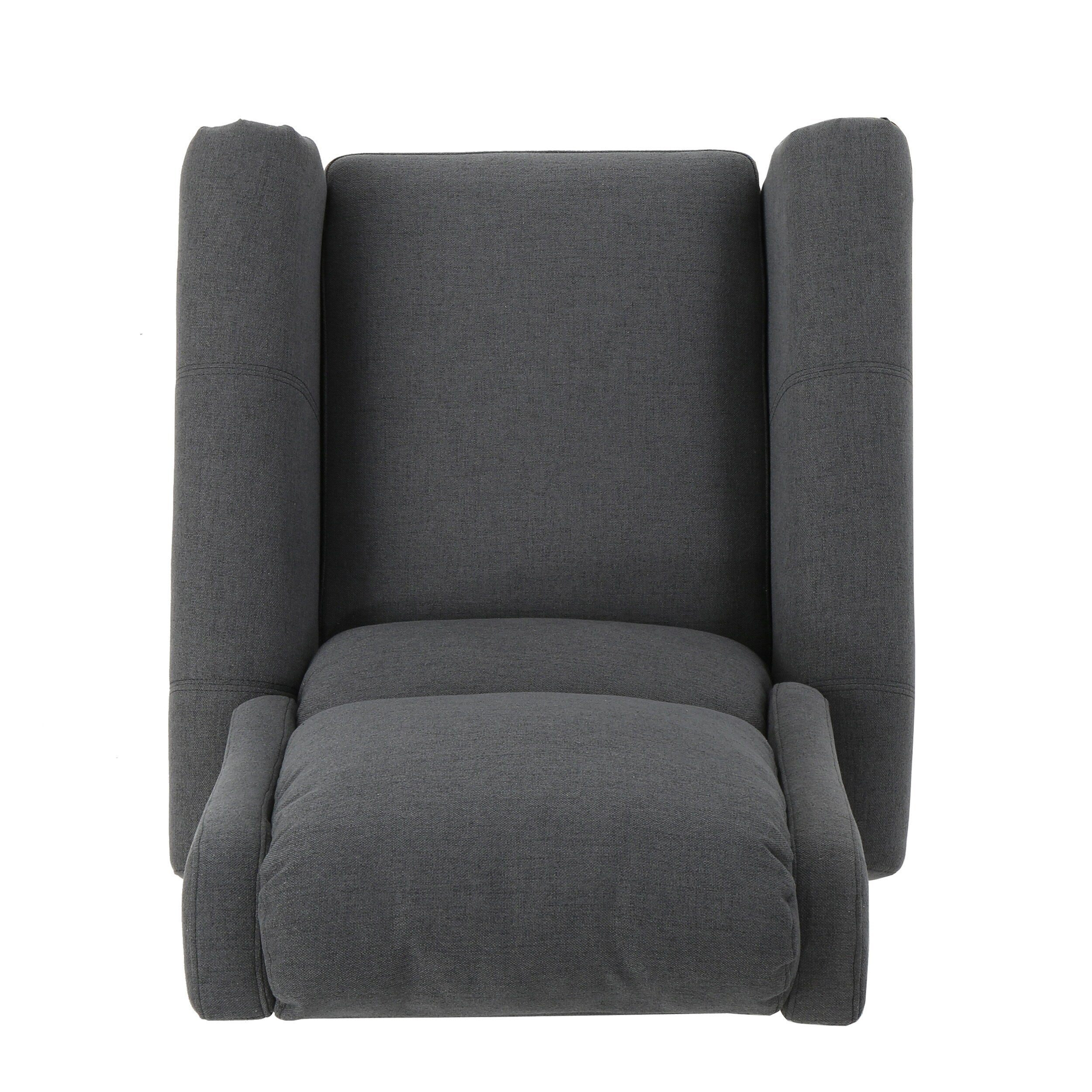 Fauteuil inclinable à dossier relevable en tissu anthracite (entretien facile)