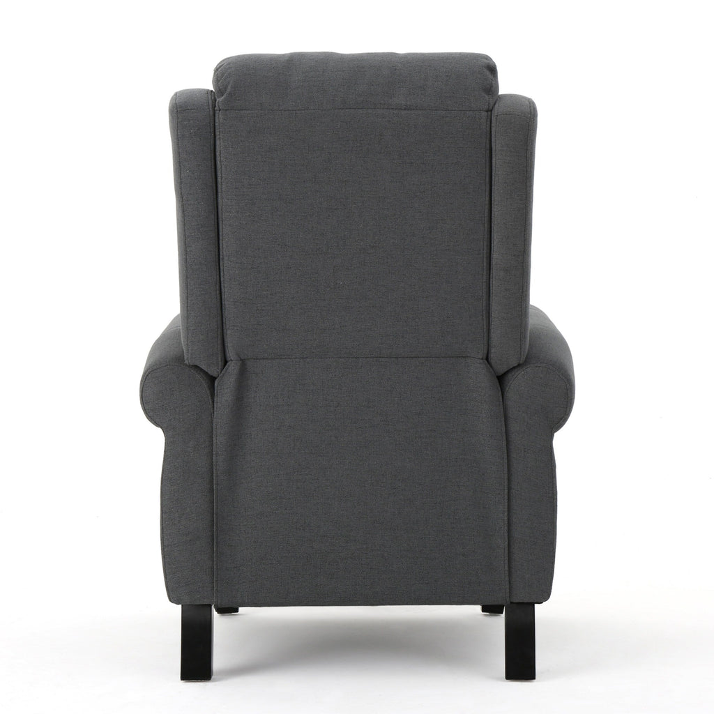 Fauteuil inclinable à dossier relevable en tissu anthracite (entretien facile)