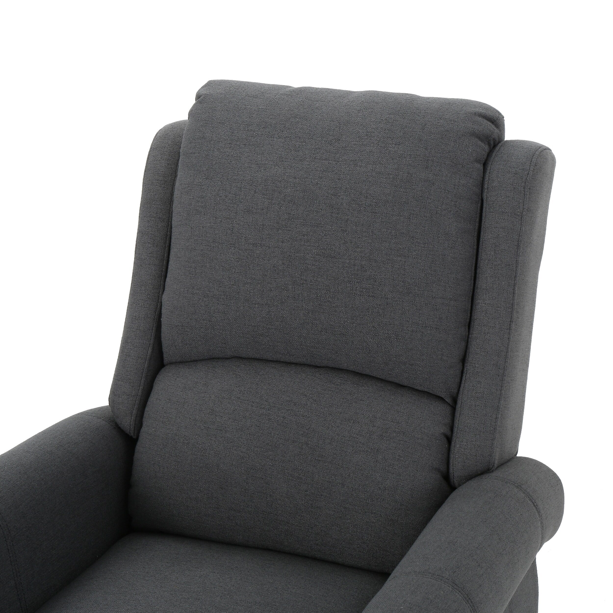 Fauteuil inclinable à dossier relevable en tissu anthracite (entretien facile)