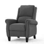 Fauteuil inclinable à dossier relevable en tissu anthracite (entretien facile)
