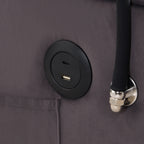 Canapé-lit convertible 3 en 1 en velours gris anthracite avec dossier inclinable réglable et coussins décoratifs