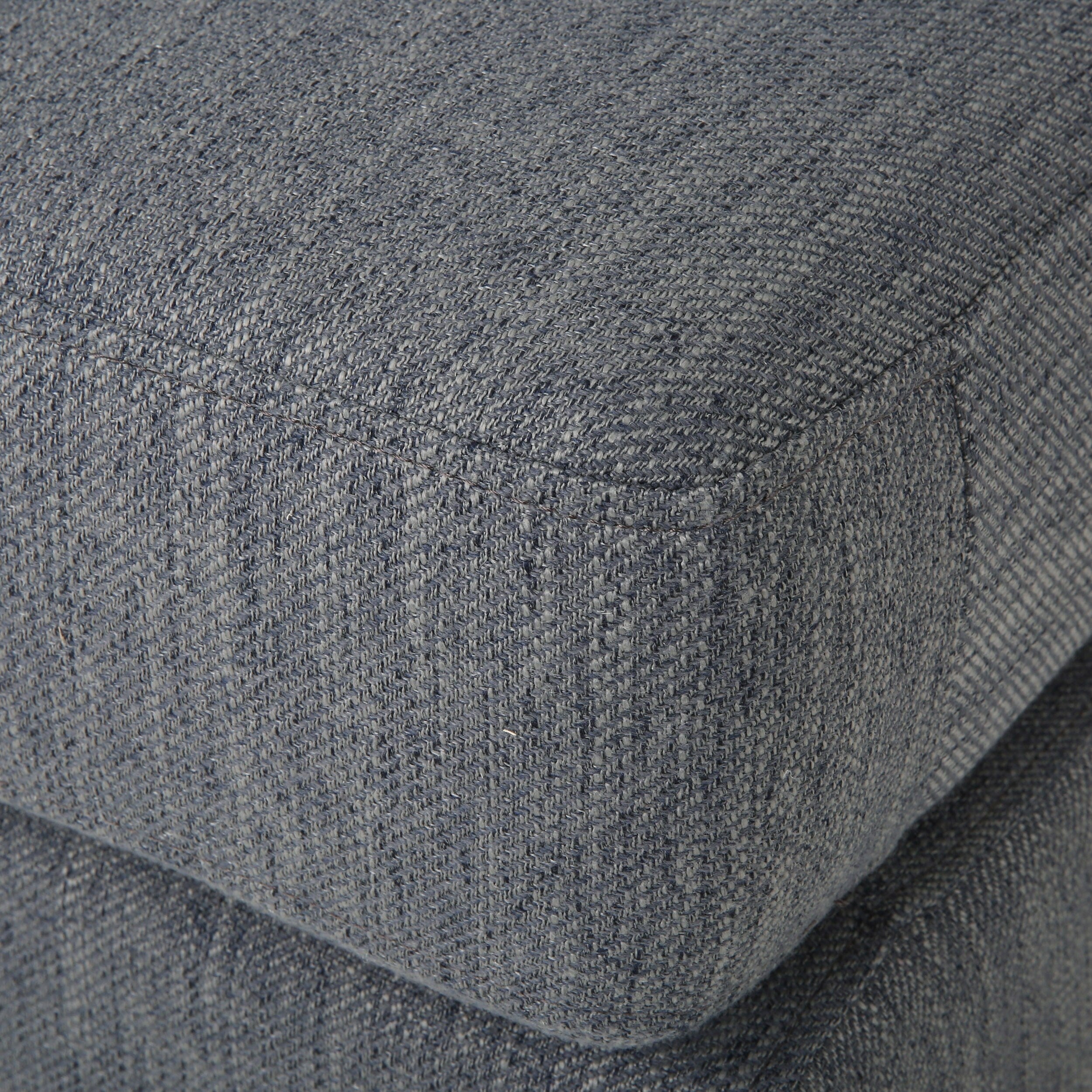 Canapé 3 places moderne 101 en charbon de bois avec pieds en bois et deux coussins pour le salon