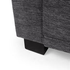 Canapé 3 places rembourré moderne anthracite 80,25 avec coussins et pieds en bois pour le salon