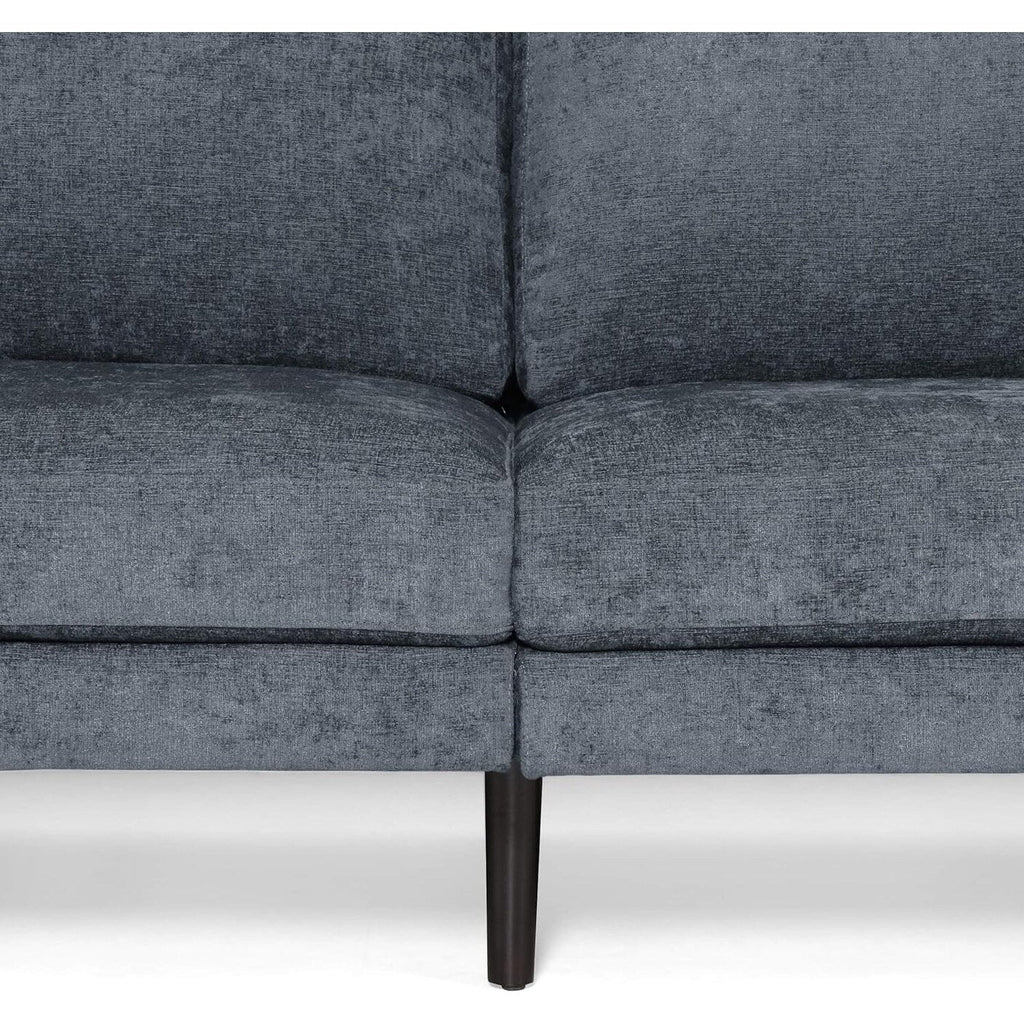 Canapé 3 places rembourré moderne anthracite 96,25 avec pieds en bois et coussins décoratifs pour le salon