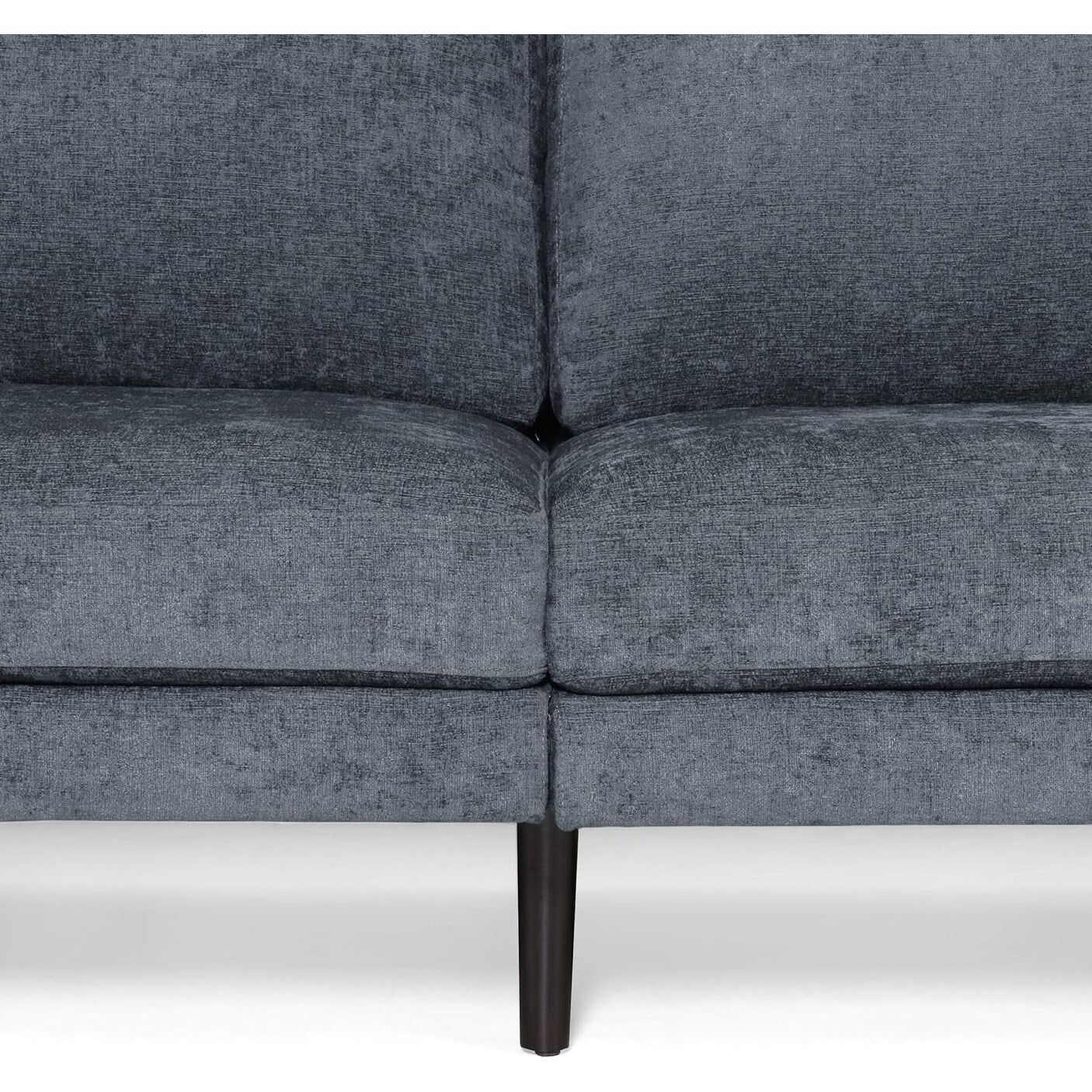 Canapé 3 places rembourré moderne anthracite 96,25 avec pieds en bois et coussins décoratifs pour le salon