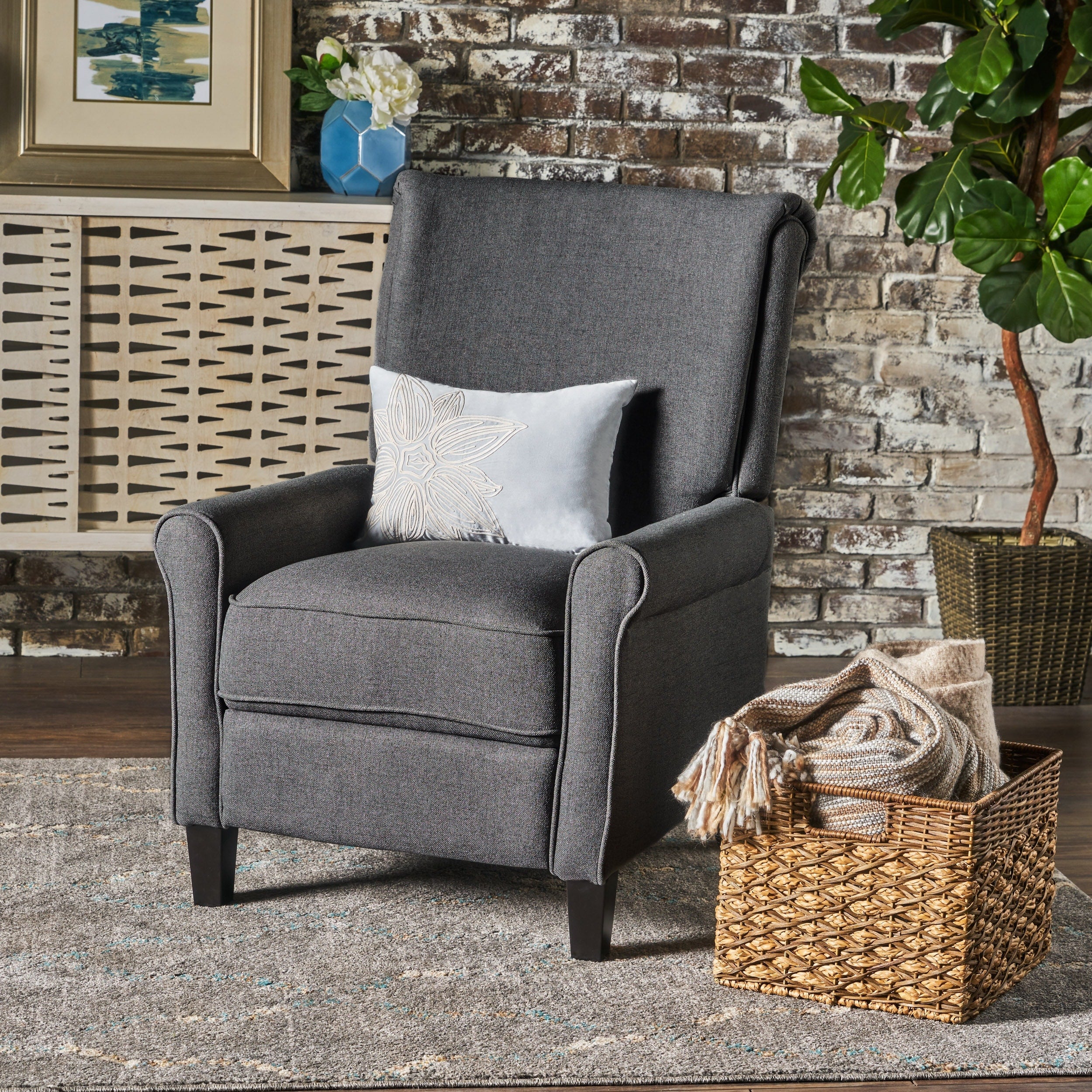 Fauteuil inclinable traditionnel en tissu Charell par Christopher Knight Home