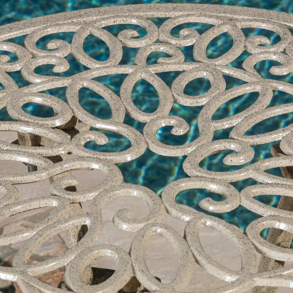 Ensemble de bistrot Charleston en aluminium et cuivre par Christopher Knight Home