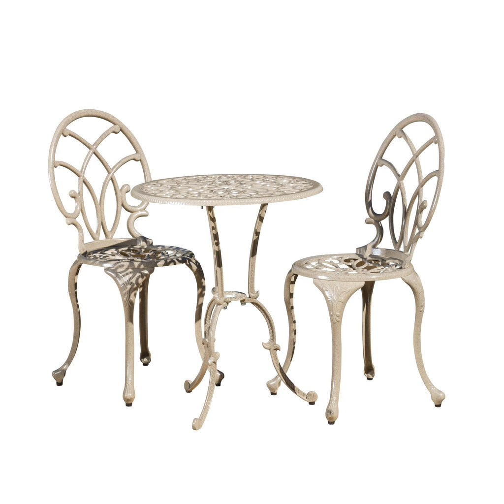 Ensemble de bistrot Charleston en aluminium et cuivre par Christopher Knight Home