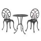 Ensemble de bistrot Charleston en aluminium et cuivre par Christopher Knight Home