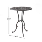 Ensemble de bistrot Charleston en aluminium et cuivre par Christopher Knight Home