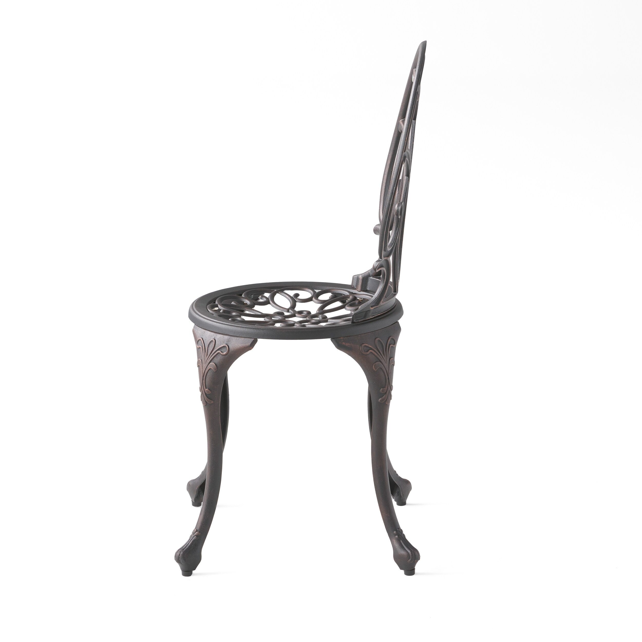Ensemble de bistrot Charleston en aluminium et cuivre par Christopher Knight Home