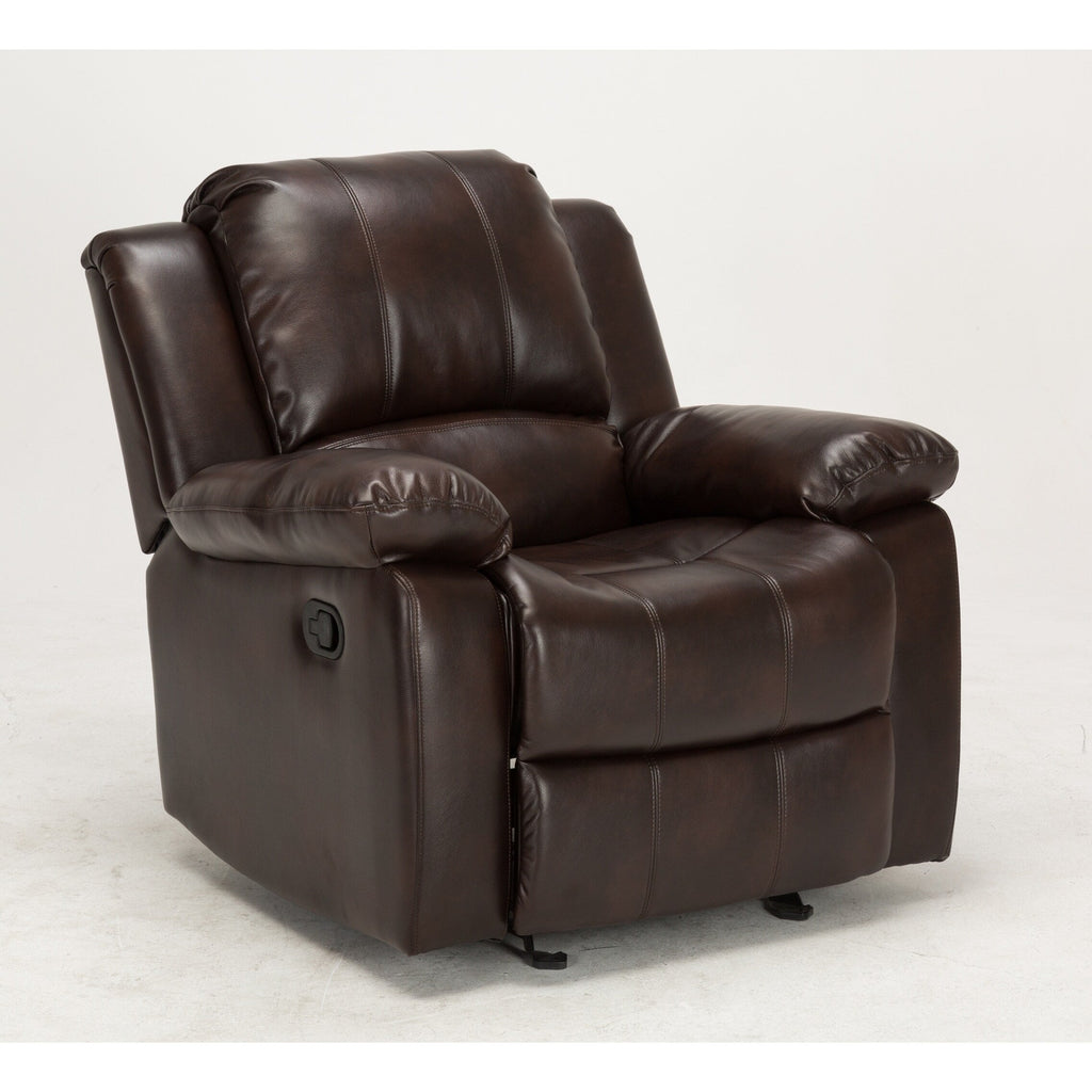 Fauteuil inclinable à bascule Charleston en cuir et gel par Greyson Living