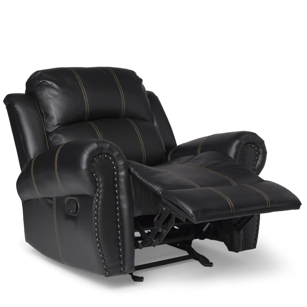 Fauteuil club inclinable Charlie en cuir PU par Christopher Knight Home