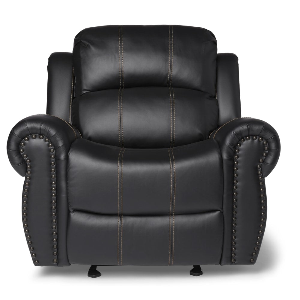 Fauteuil club inclinable Charlie en cuir PU par Christopher Knight Home