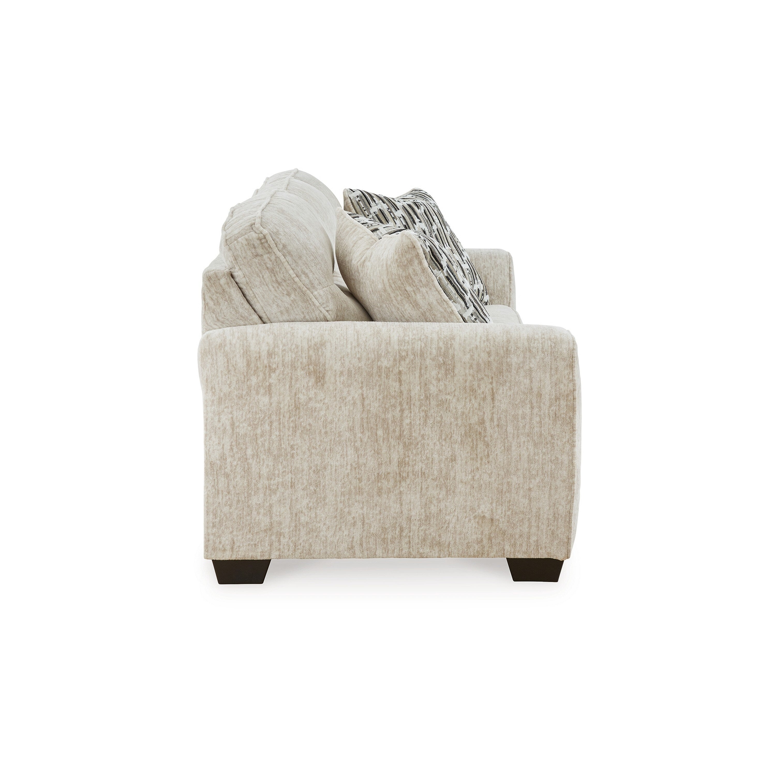 Canapé Charlie, polyester blanc parchemin naturel, 2 coussins, 228 cm