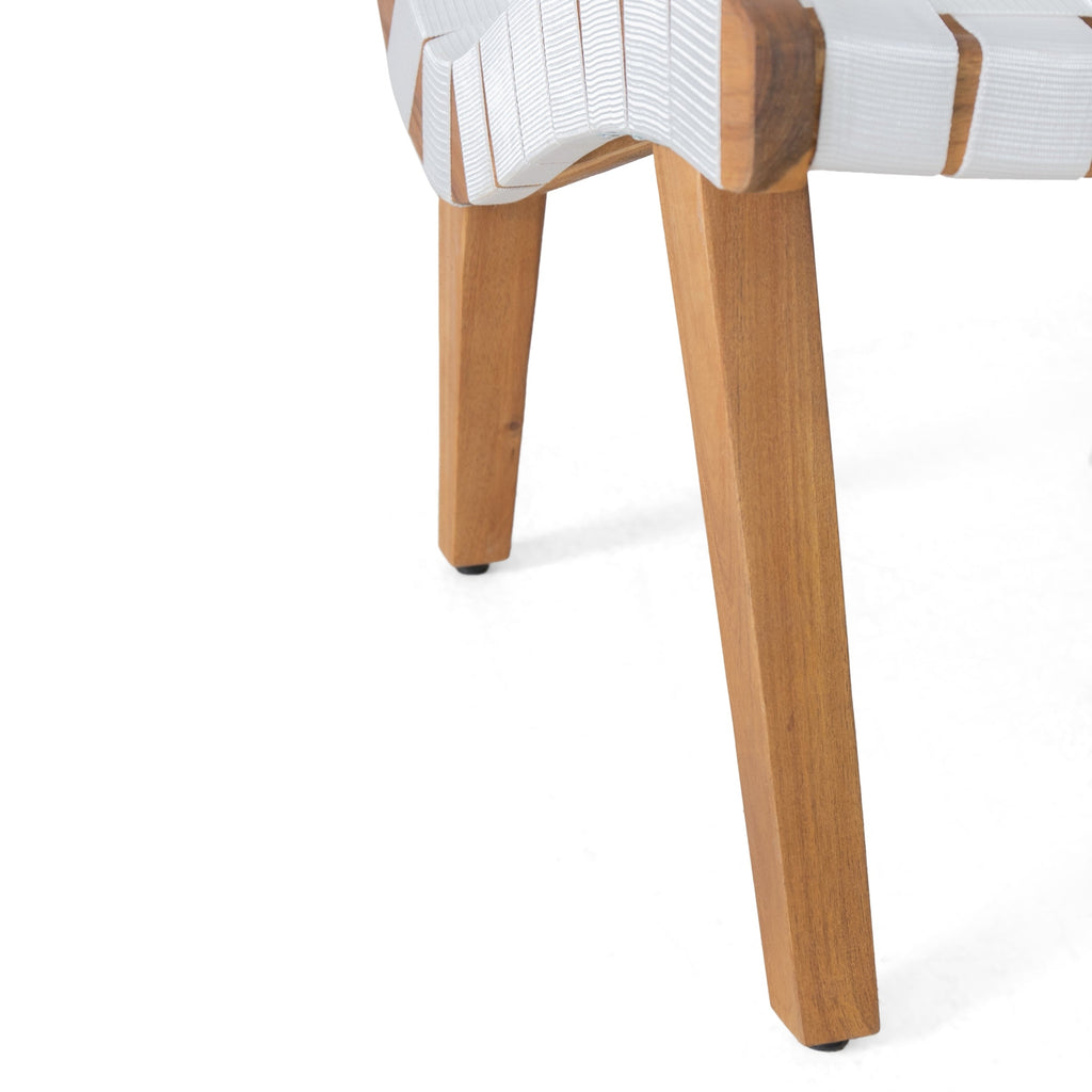 Ensemble de chat d'extérieur Charlotter en corde et bois d'acacia par Christopher Knight Home