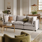 Canapé modulaire rembourré Chelsea Modern Cloud avec assise profonde et coussins moelleux