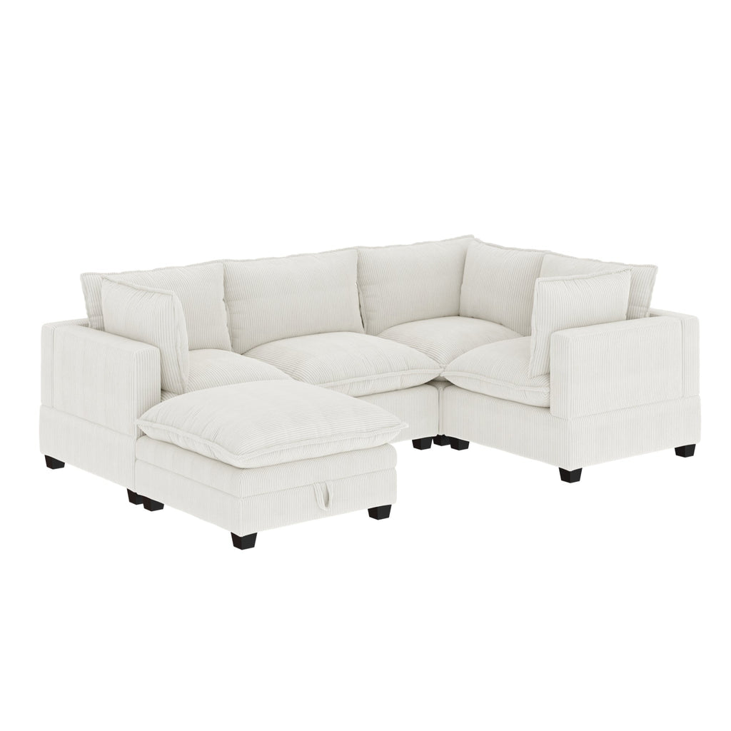 Canapé modulaire rembourré Chelsea Modern Cloud avec assise profonde et coussins moelleux