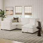 Canapé modulaire rembourré Chelsea Modern Cloud avec assise profonde et coussins moelleux