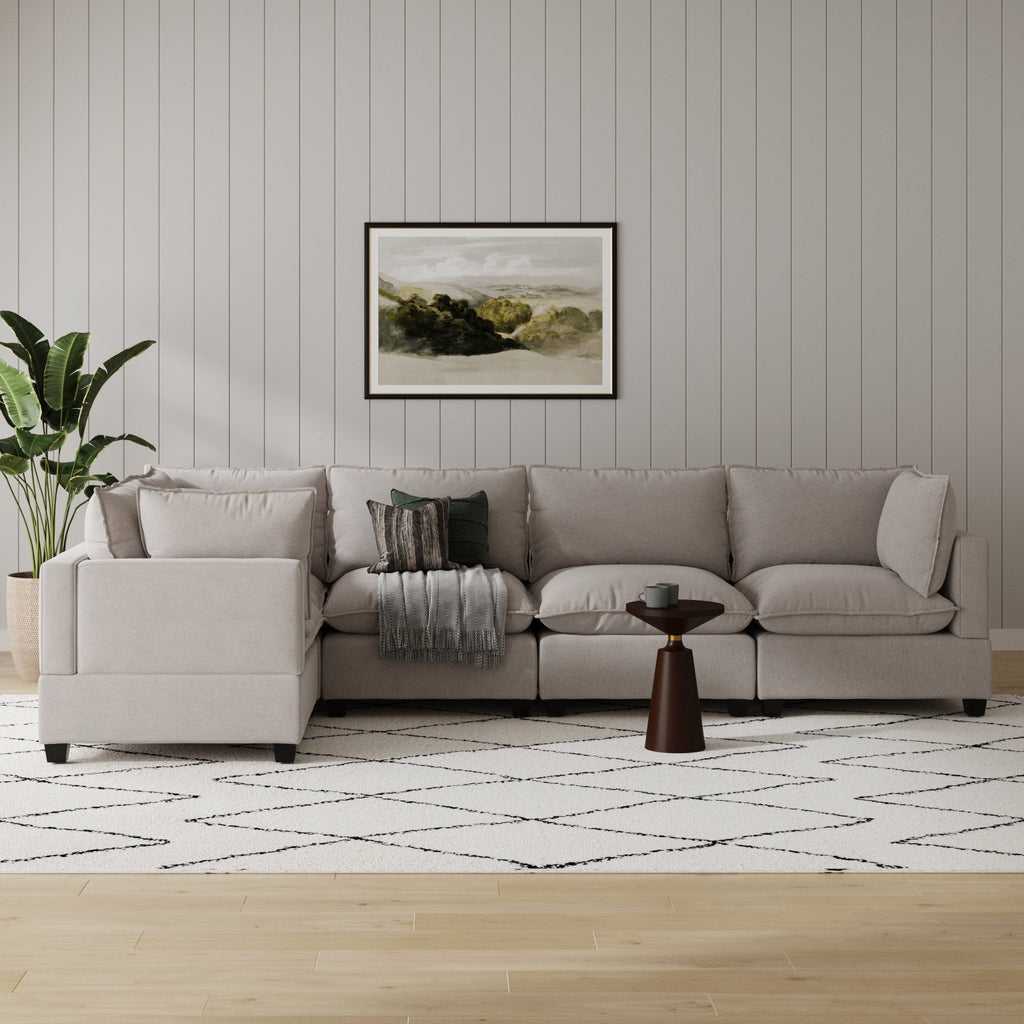 Canapé modulaire rembourré Chelsea Modern Cloud avec assise profonde et coussins moelleux