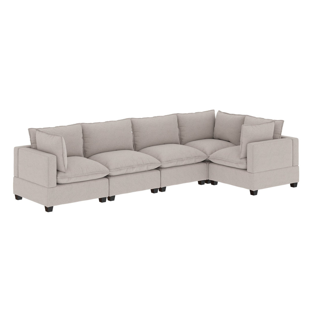 Canapé modulaire rembourré Chelsea Modern Cloud avec assise profonde et coussins moelleux