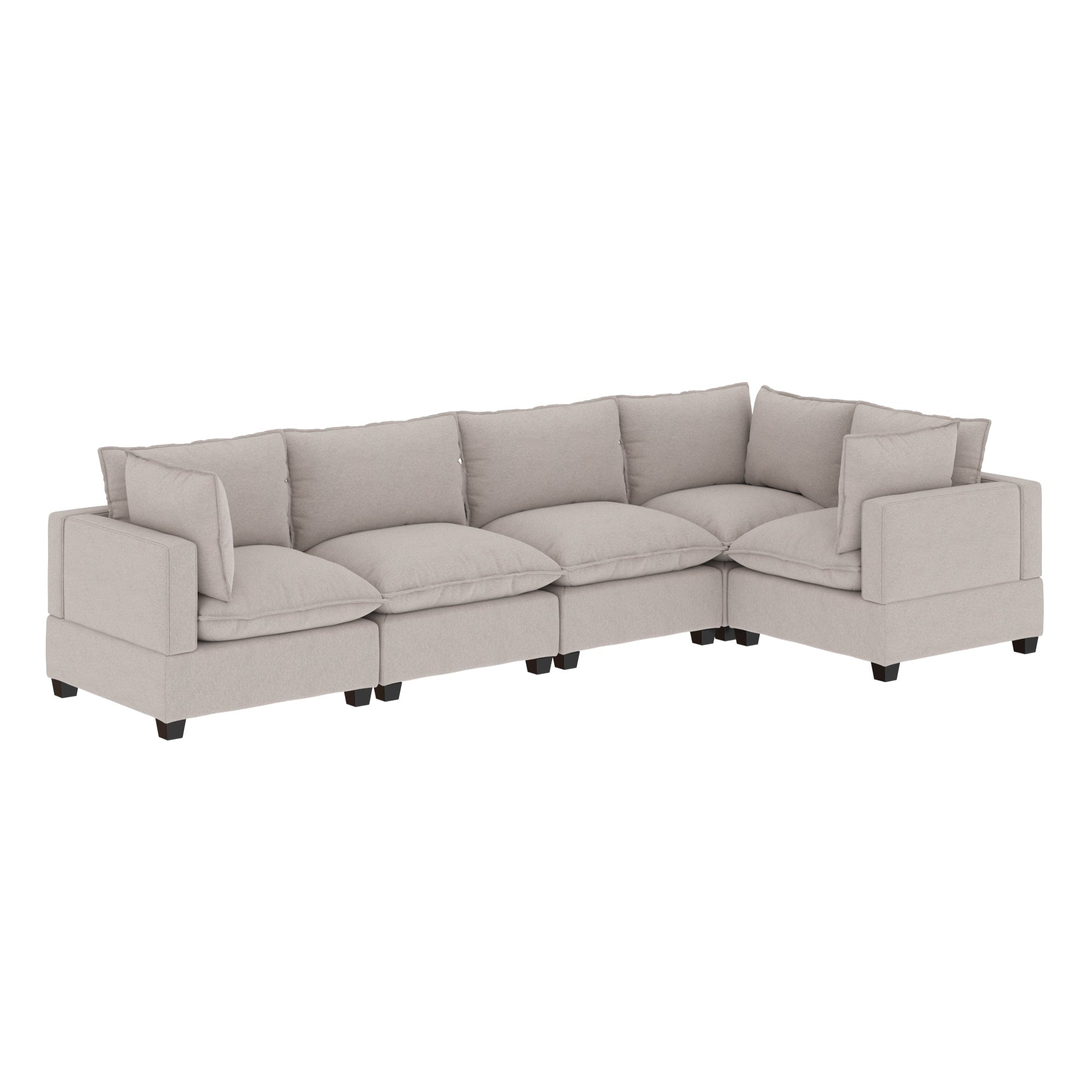 Canapé modulaire rembourré Chelsea Modern Cloud avec assise profonde et coussins moelleux