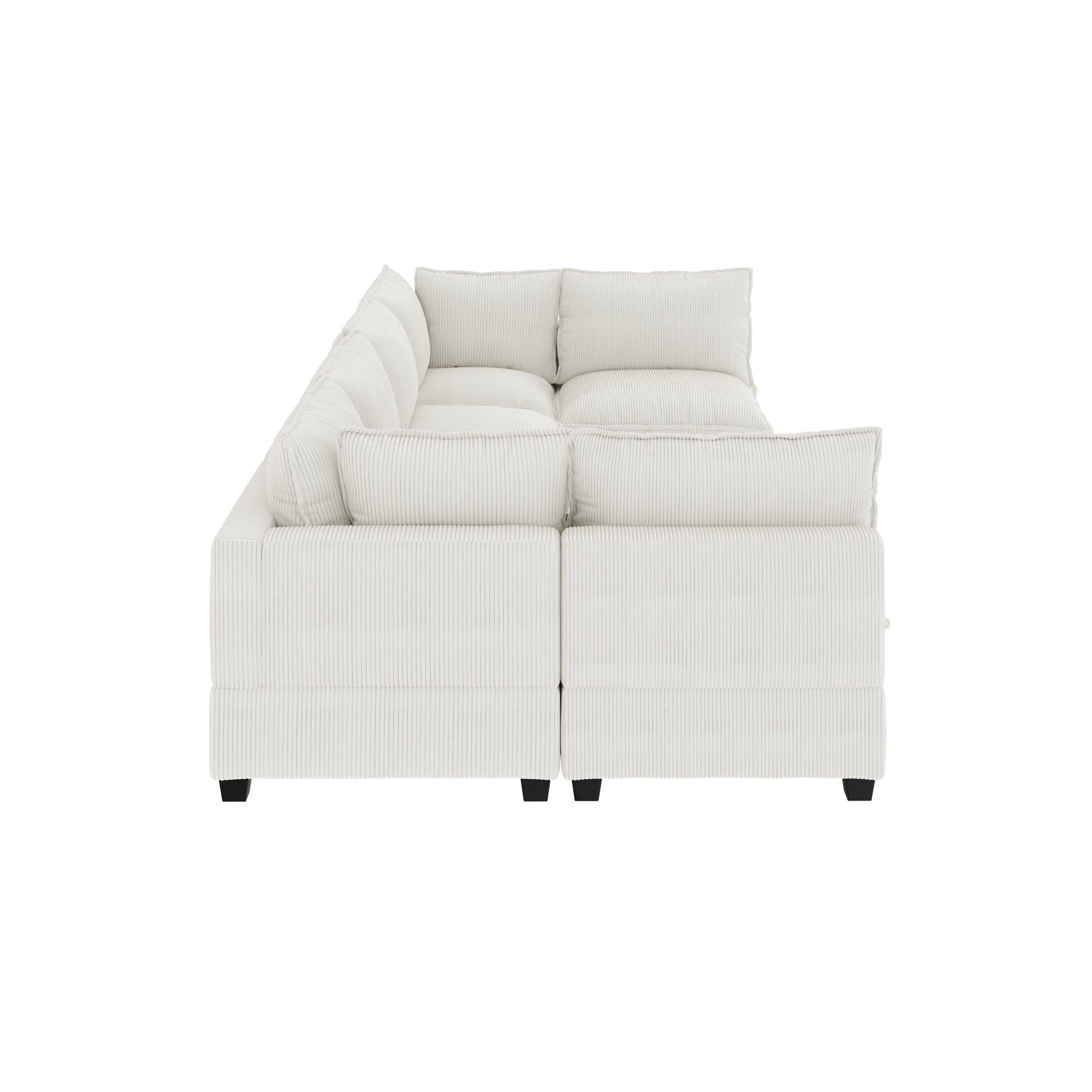Canapé modulaire rembourré Chelsea Modern Cloud avec assise profonde et coussins moelleux