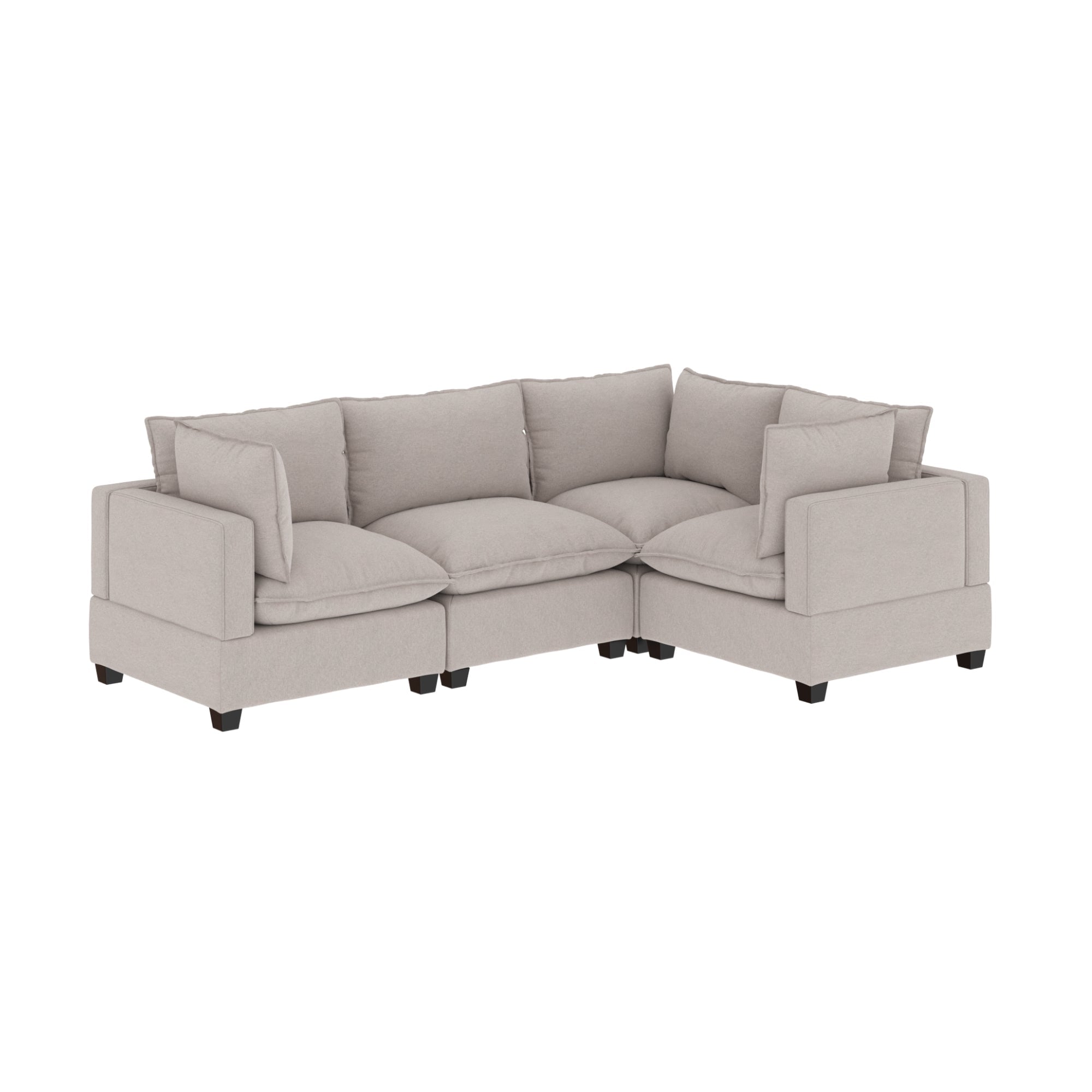 Canapé modulaire rembourré Chelsea Modern Cloud avec assise profonde et coussins moelleux