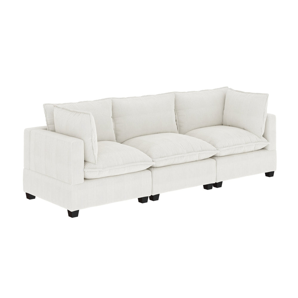 Canapé modulaire rembourré Chelsea Modern Cloud avec assise profonde et coussins moelleux