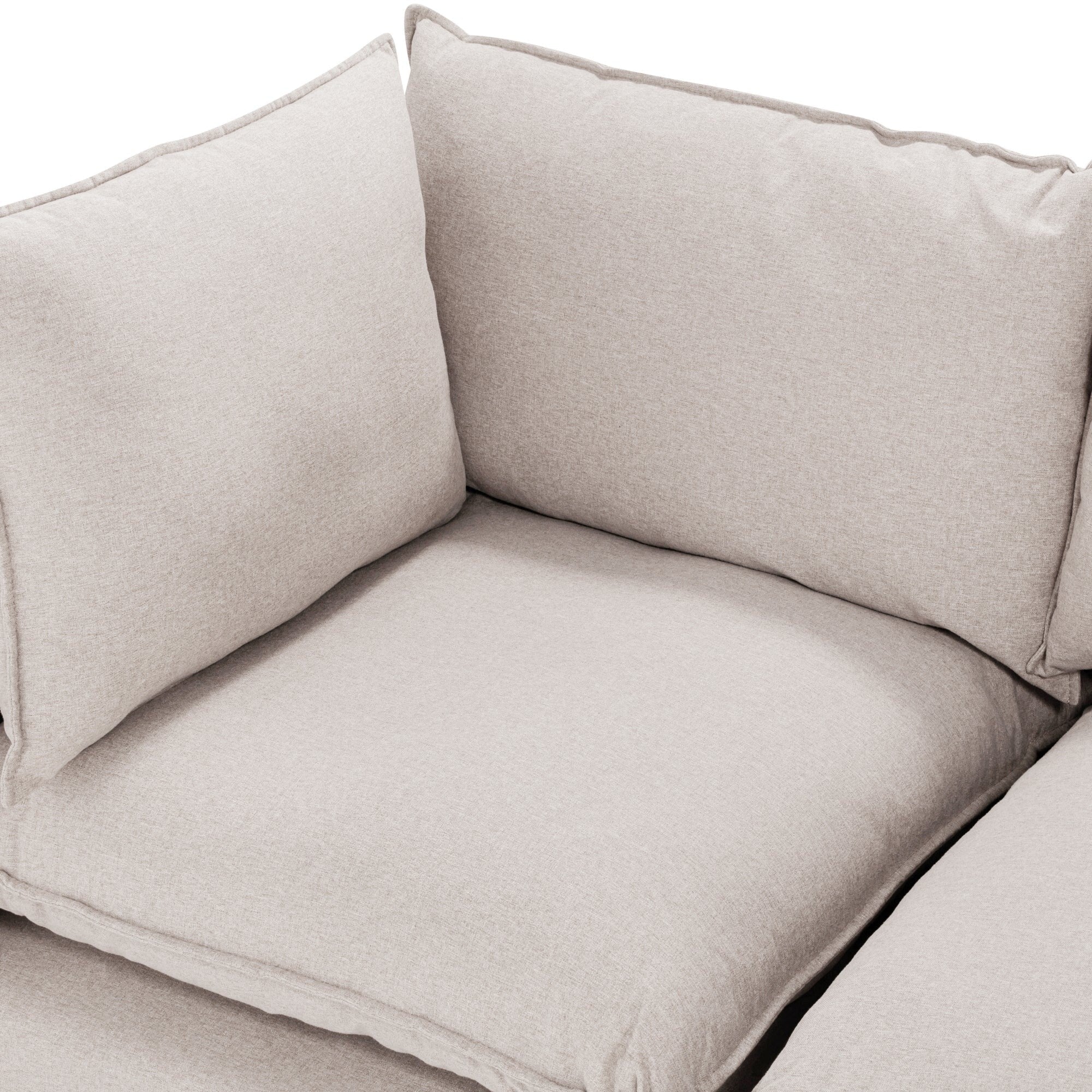 Canapé modulaire rembourré Chelsea Modern Cloud avec assise profonde et coussins moelleux