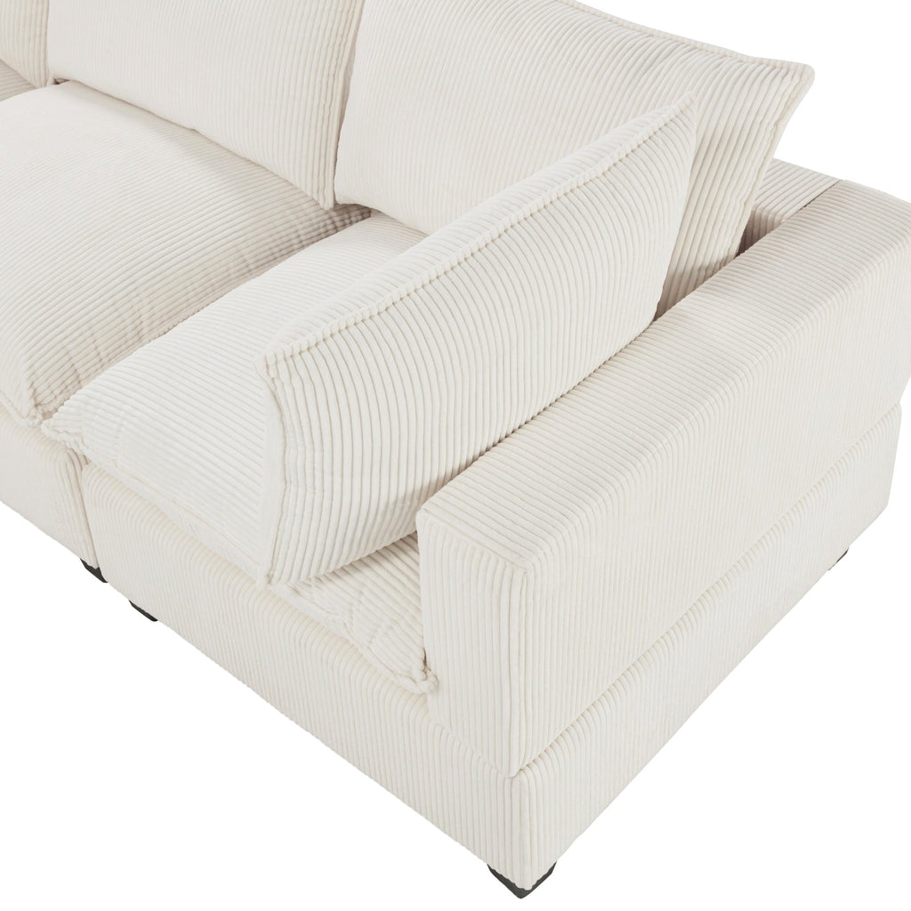 Canapé modulaire rembourré Chelsea Modern Cloud avec assise profonde et coussins moelleux