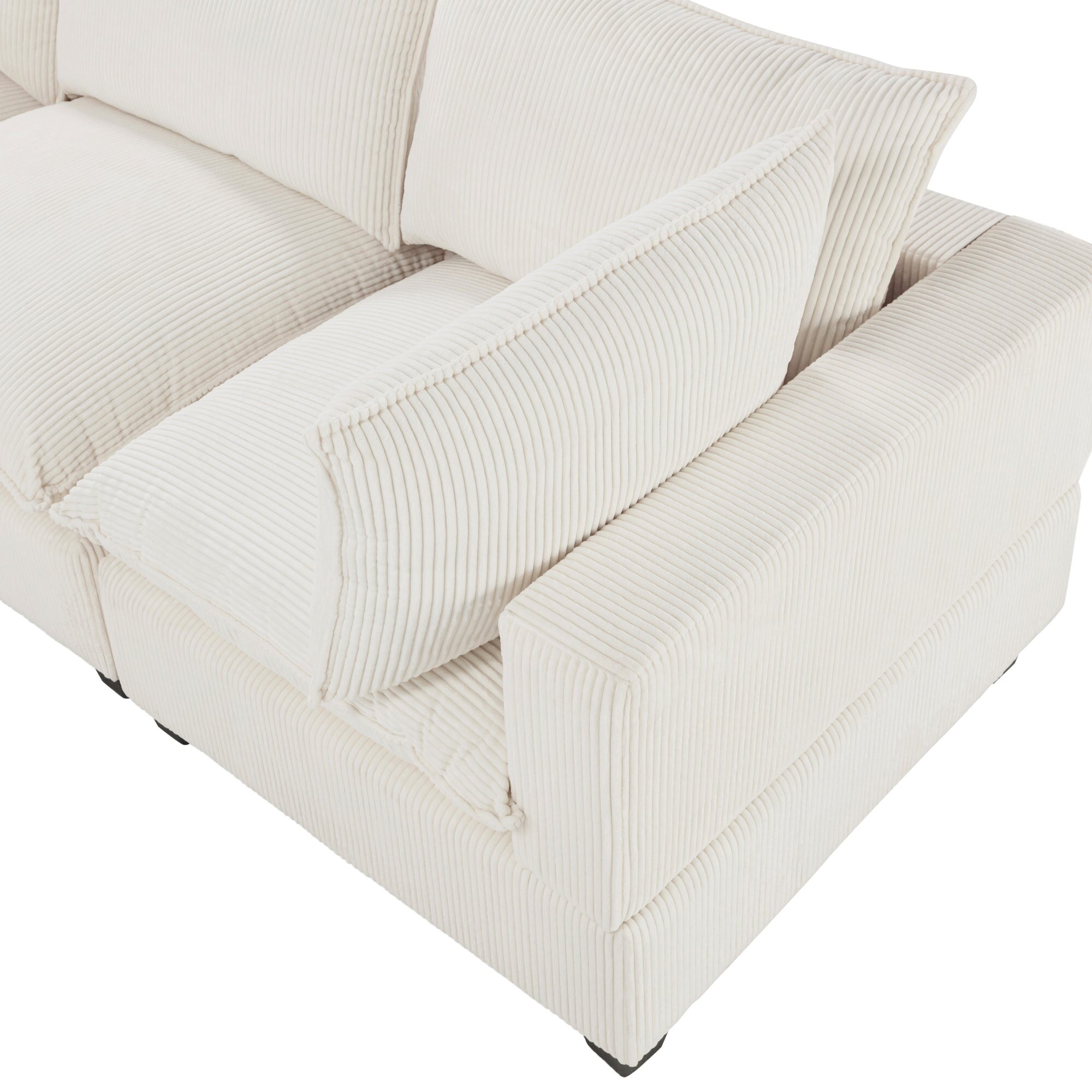Canapé modulaire rembourré Chelsea Modern Cloud avec assise profonde et coussins moelleux
