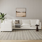 Canapé modulaire rembourré Chelsea Modern Cloud avec assise profonde et coussins moelleux