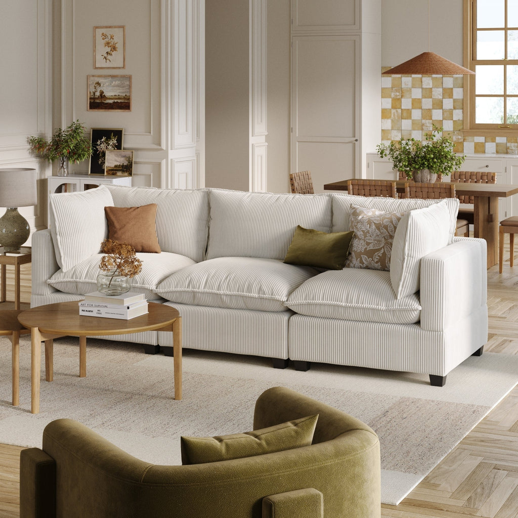 Canapé modulaire rembourré Chelsea Modern Cloud avec assise profonde et coussins moelleux