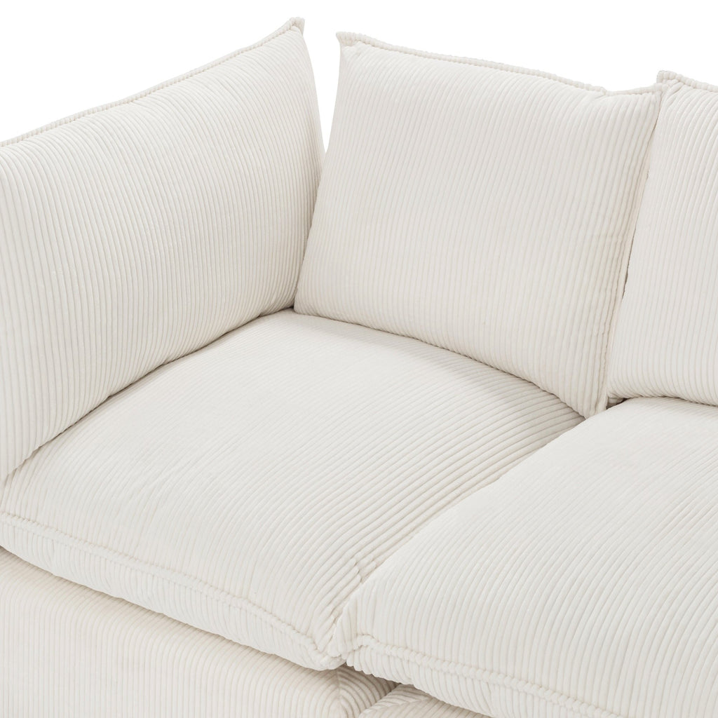 Canapé modulaire rembourré Chelsea Modern Cloud avec assise profonde et coussins moelleux