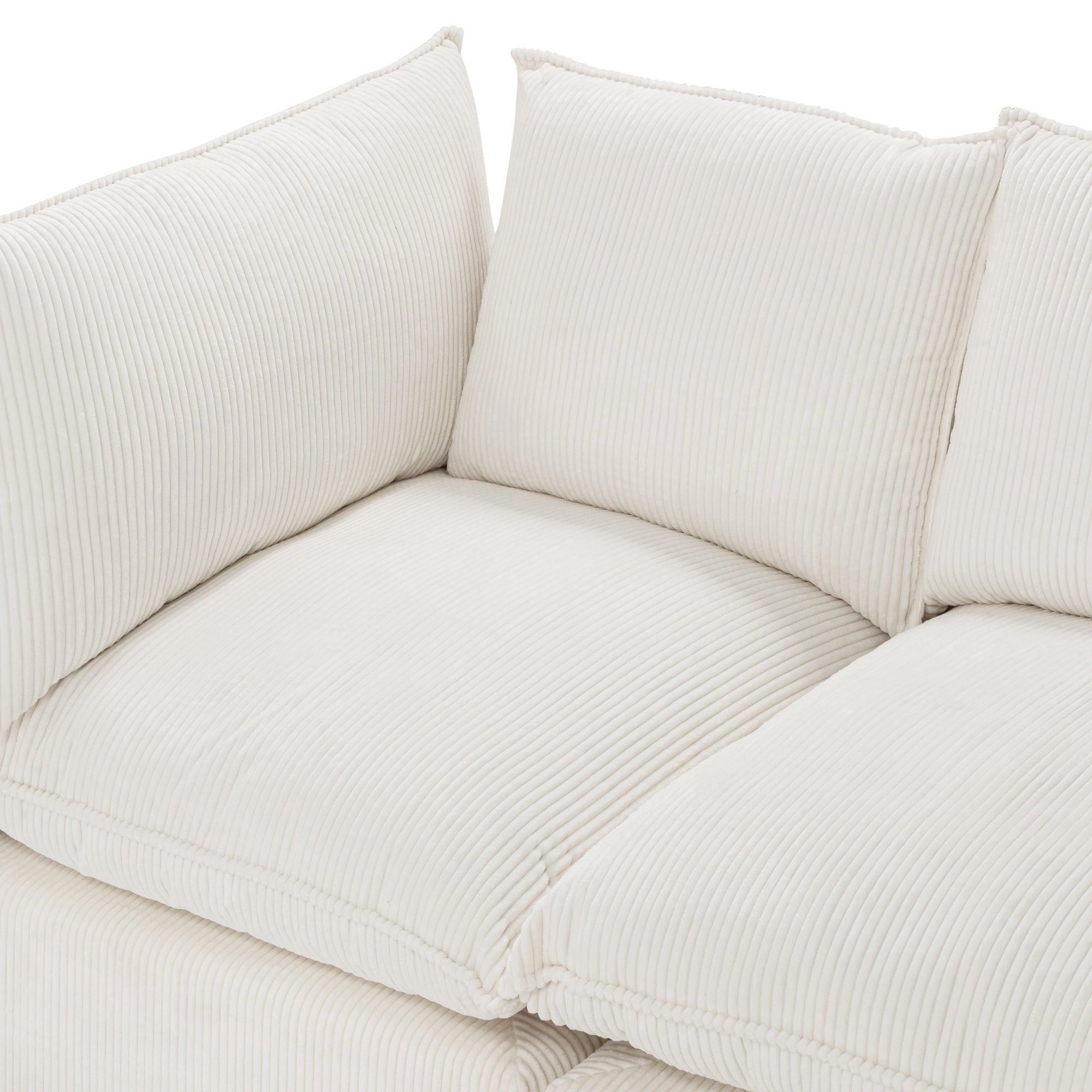 Canapé modulaire rembourré Chelsea Modern Cloud avec assise profonde et coussins moelleux