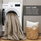 Parure de couette bohème douce et plissée Chelsea Square Evans