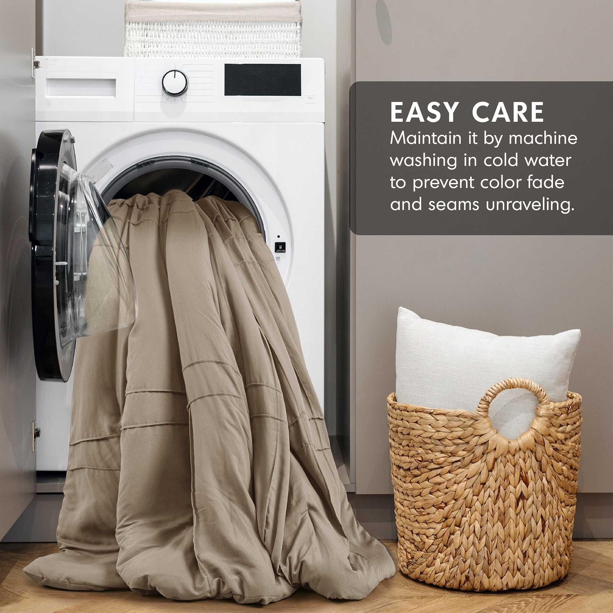 Parure de couette bohème douce et plissée Chelsea Square Evans