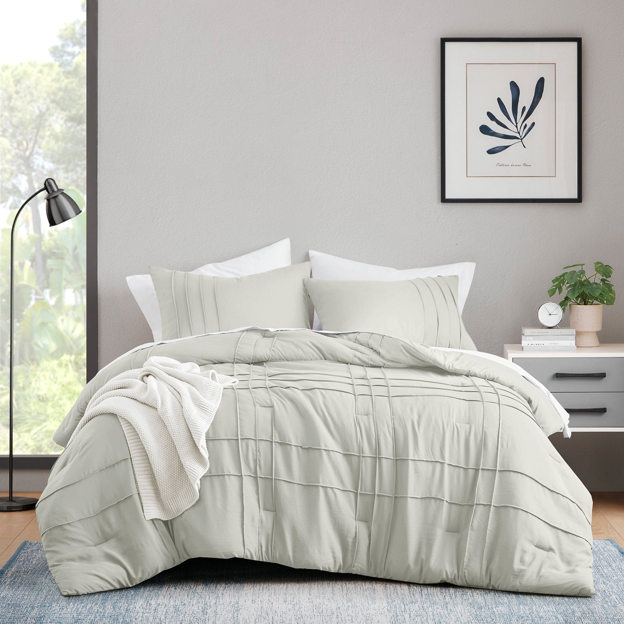 Parure de couette bohème douce et plissée Chelsea Square Evans