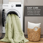 Parure de couette bohème douce et plissée Chelsea Square Evans