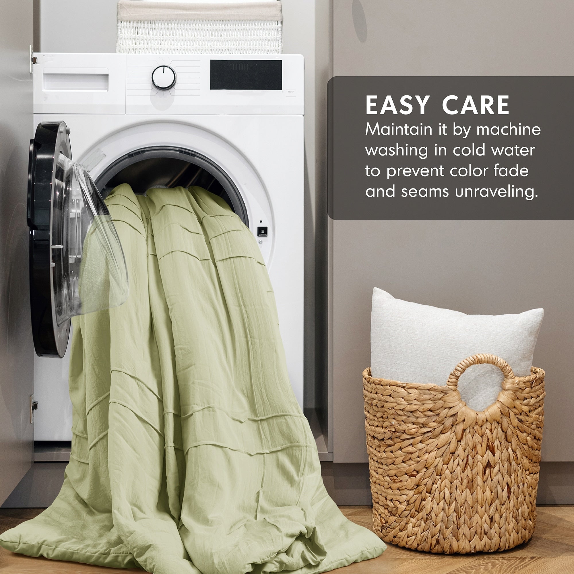 Parure de couette bohème douce et plissée Chelsea Square Evans